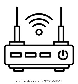Imagen vectorial de icono del enrutador WiFi. También se puede usar para aplicaciones web, aplicaciones móviles y medios impresos.