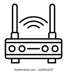 Imagen vectorial de icono del enrutador WiFi. También se puede usar para aplicaciones web, aplicaciones móviles y medios impresos.