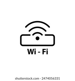 wifi router icon vector. internet symbol

