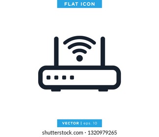 Wifi Router Icon Vector Logo Design Template