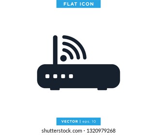 Wifi Router Icon Vector Logo Design Template