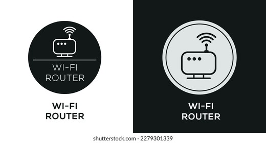 Icono (enrutador Wi-Fi), signo de vector.