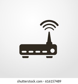 wifi router icon. vector sign symbol on white background