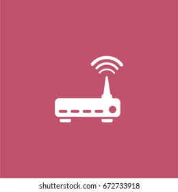 wifi router icon. vector sign symbol on white background