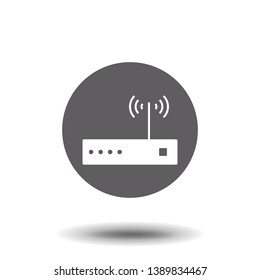 Wifi router icon vector symbol stock illustration web.