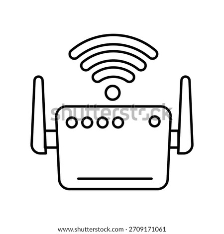 Wifi Router icon with white background vector stock illustration