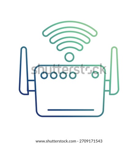 Wifi Router icon with white background vector stock illustration