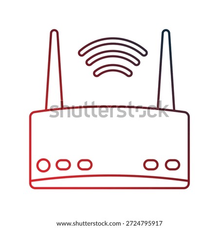 Wifi Router icon with white background vector stock illustration
