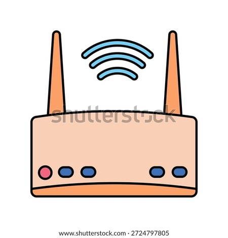 Wifi Router icon with white background vector stock illustration