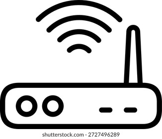 Ícone do roteador Wi-Fi para conexão sem fio com a Internet e sinal de rede