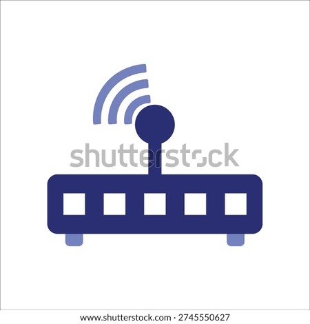 wifi router icons. simple colored vector illustration