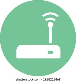 Wifi-Router, Illustration, Vektorgrafik auf weißem Hintergrund.