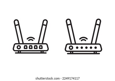 Wifi Router internet, LAN icon for app web logo banner button icon - Vector