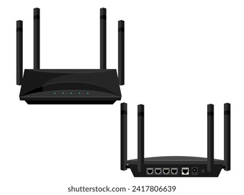 wifi router for internet transmission vector illustration isolated on white background