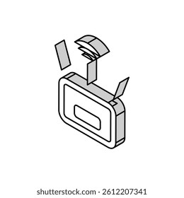 wifi router isometric icon vector. wifi router sign. isolated symbol illustration