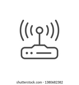 Wi-fi router line icon