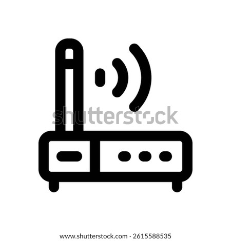 wifi router line icon. Clean and minimalist vector icon for websites, mobile apps, presentations, and logos. Fully scalable and customizable for any project.