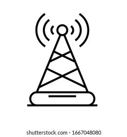 Wifi router line icon, concept sign, outline vector illustration, linear symbol.