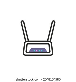 Wifi router line icon. linear style sign for mobile concept and web design. Wireless router outline vector icon. Symbol, logo illustration. Vector graphics
