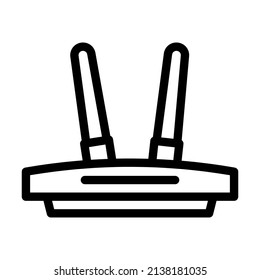 wi-fi Router Linie Symbol Vektorgrafik. Wi-Fi-Router-Schild. isoliertes Kontursymbol