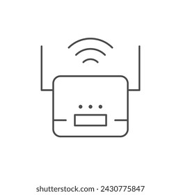 Wi-fi router line outline icon