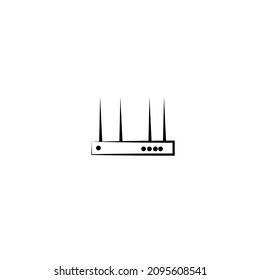 logotipo del router wifi icono simple negro