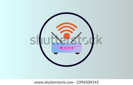 The wifi router logo is suitable for use in restaurant, cafe or office areas