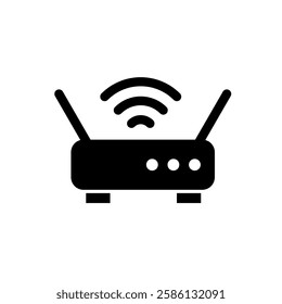  wi-fi router, modem - vector icon