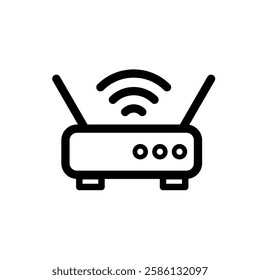  wi-fi router, modem - vector icon