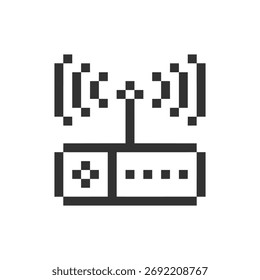 pixel art de rede do roteador wifi