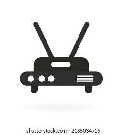 Wi-Fi router on a white background. Vector illustration