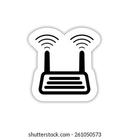 wifi router on a white background with shadow