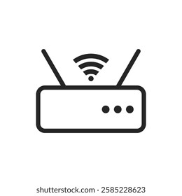 wifi router outline icon. Linear style sign for mobile concept and web design. Simple line vector icon wifi router. Symbol illustration, logo. Perfect pixel vector graphic