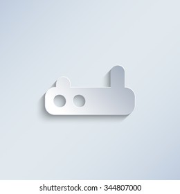 Wifi router - paper vector icon
