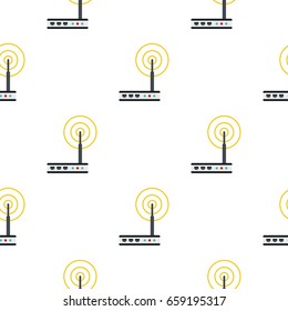 Wifi router pattern seamless for any design vector illustration