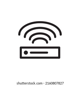 Wifi router for pc icon linear style sign for mobile concept and web design. wifi router for pc outline vector icon. Symbol, logo illustration. Pixel perfect vector graphics