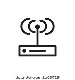 Wifi router for pc icon linear style sign for mobile concept and web design. wifi router for pc outline vector icon. Symbol, logo illustration. Pixel perfect vector graphics
