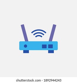 puerto de enrutador wifi. ilustración vectorial de tipo plano de dispositivo ethernet