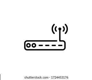 Wifi router premium line icon. Simple high quality pictogram. Modern outline style icons. Stroke vector illustration on a white background. 