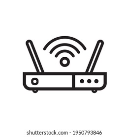 Wifi router premium line icon.