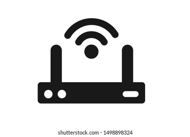 WiFi router signal icon vector isolated on white background 