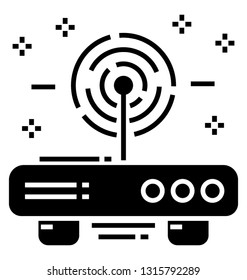 Wifi router solid icon, wifi device 
