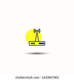 Wi-fi router symbol. Modern, simple flat vector illustration for website or mobile application.