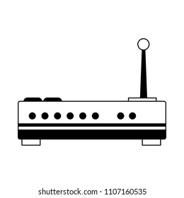 Wifi router technology in black and white