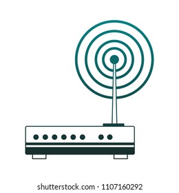 Wifi router technology blue lines