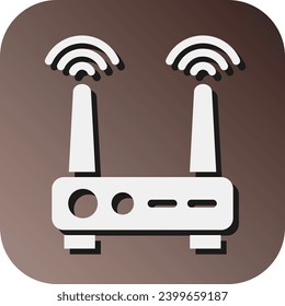 Wifi Router Vector Glyph Gradient Background Icon For Personal And Commercial Use.
