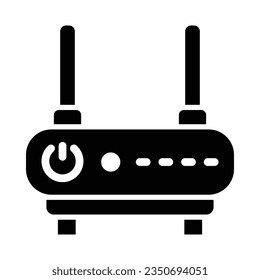 Wifi Router Vector Glyph Icon For Personal And Commercial Use.
