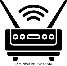 Wifi Router vector icon. Can be used for printing, mobile and web applications.