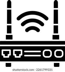 Icono vector del enrutador Wifi. Se puede usar para imprimir, móviles y aplicaciones web.