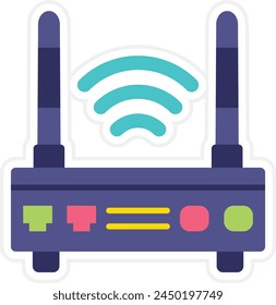 Icono de Vector de router Wifi. Se puede utilizar para la impresión, aplicaciones móviles y de Web.